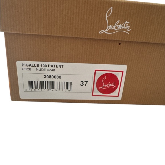 Authentic Christian Louboutin Pigalle 100 Patent Red bottom shoes Size 37 Heels - Picture 4 of 5